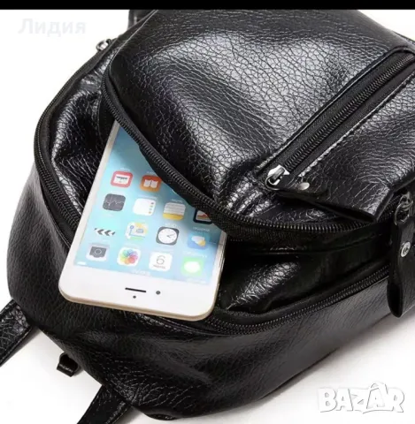 Мини кожена дамска раница , снимка 4 - Чанти - 48359052