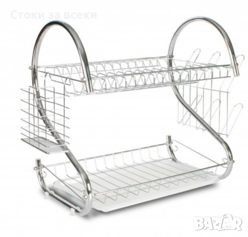 Сушилник за съдове Rosberg, 2нива, 40х38х24см., снимка 5 - Други стоки за дома - 53308216