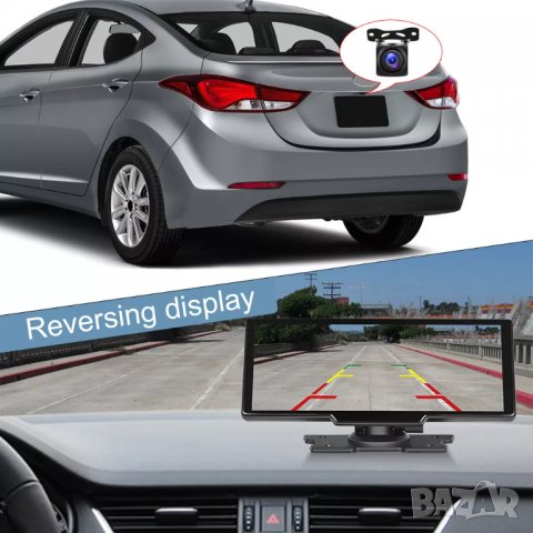  9,3" монитор камера за задно, предно виждане DVR видеорегистратор радио iPhone CarPlay Android Auto, снимка 15 - Аксесоари и консумативи - 38720867