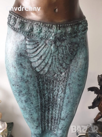 150см-37кг Chiparus статуя/голяма френска бронзова скулптура/Арт Деко фигура на египетска танцьорка, снимка 7 - Статуетки - 52134630