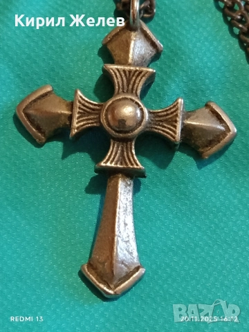 КОЛИЕ с КРЪСТ КРАСИВ МОДЕН АКСЕСОАР ДИЗАЙНЕРСКИ МНОГО КРАСИВ 13700, снимка 3 - Колиета, медальони, синджири - 52481355