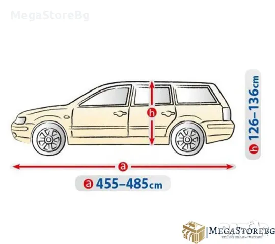 Покривало Kegel серия Optimal размер XL бежаво/сиво за хечбек/комби, снимка 2 - Аксесоари и консумативи - 47351417