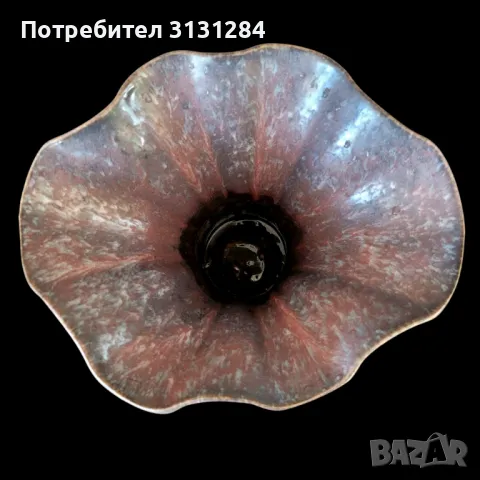  Антикварна kерамична ваза Ruscha Art ръчна изработка германия, снимка 4 - Декорация за дома - 48496600