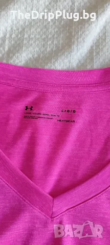 Under Armour дамска тениска размер L(M) в розово , снимка 3 - Тениски - 55776854