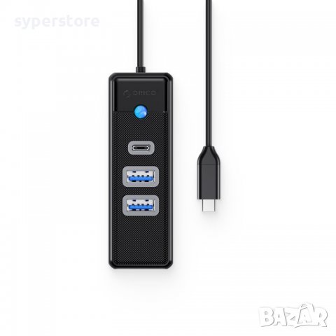 USB Хъб USB Разклонител Orico PWC2U-C3-015-BK-EP, USB3.1 Type C, 3-in-1, снимка 2 - Кабели и адаптери - 40011091