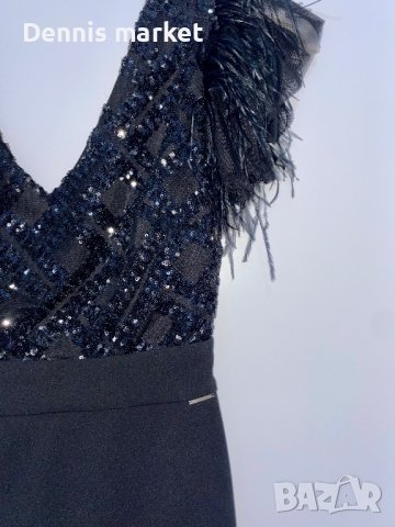 Нежна дамска рокля с пера! НОВА!, снимка 2 - Рокли - 41837659