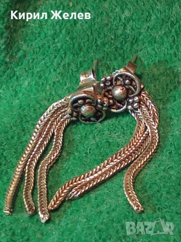 СТИЛНО РЕТРО ОРНАМЕНТИРАНИ АР НУВО СРЕБЪРНИ ОБЕЦИ СРЕБРО 925 МАЙСТОРСКА БИЖУТЕРСКА ИЗРАБОТКА 30782, снимка 2 - Обеци - 40552650