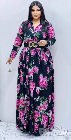 дълги рокли тип риза versace valentino garavani christian dior dolce gabbana louis vuitton , снимка 12 - Рокли - 50574326