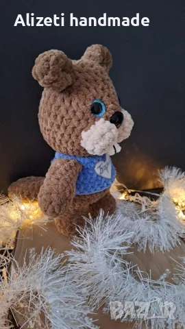 Плетен бобър, снимка 2 - Плюшени играчки - 48157534