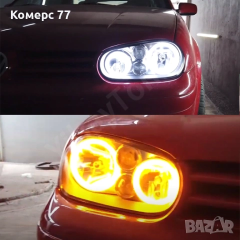 Cotton LED рингове за фарове (ангелски очи) БМВ . ФОЛКСВАГЕН. АЛФА РОМЕО., снимка 6 - Аксесоари и консумативи - 50311585