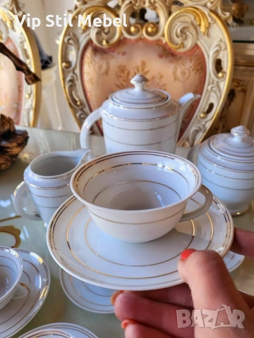 Френски сервиз за кафе LIMOGES , снимка 8 - Сервизи - 53217169