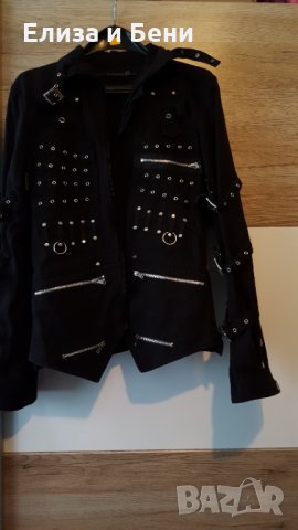 яке Criminal Damage Bondage пънк готик сайбър с катарами куки тип Tripp, снимка 6 - Якета - 35809991