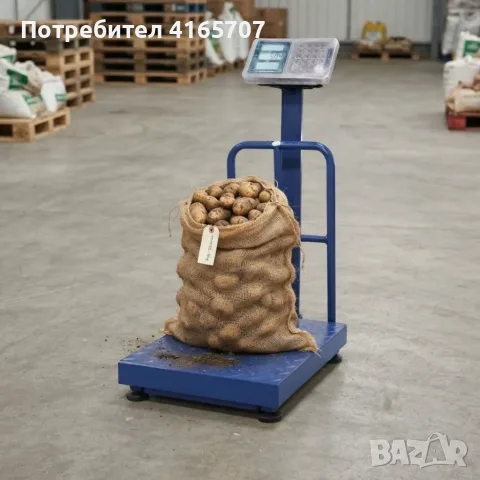 Платформена електронна везна ACS 300/350 кг 40×50, снимка 3 - Везни - 55729279