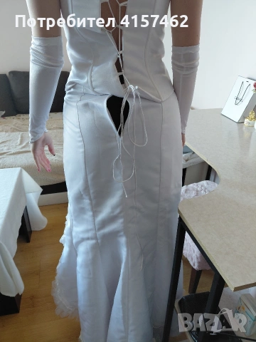 невероятна късметлийска сватбена рокля от 2части , снимка 6 - Рокли - 53131657