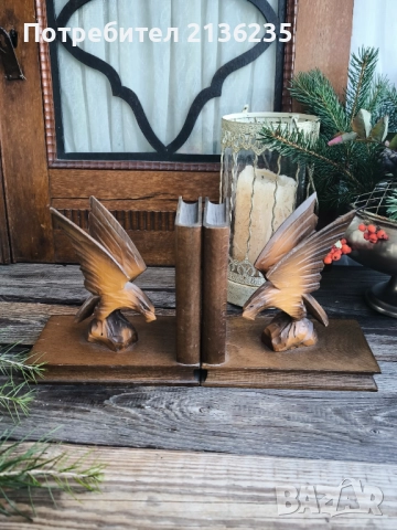 Дървени стопери за книги Орли