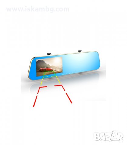 ВИДЕОРЕГИСТРАТОР ОГЛЕДАЛО С ДОПЪЛНИТЕЛНА КАМЕРА ЗА ЗАДНО ВИЖДАНЕ - код 550, снимка 2 - Аксесоари и консумативи - 34016435