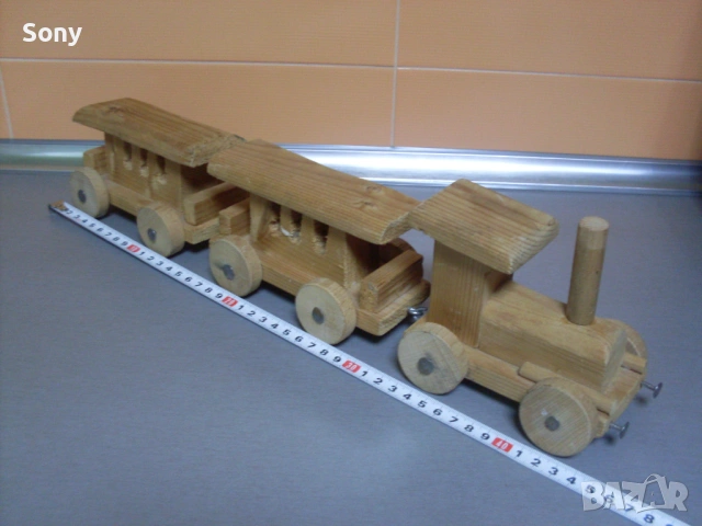 Стара ръчно изработена дървена играчка., снимка 3 - Антикварни и старинни предмети - 53063899