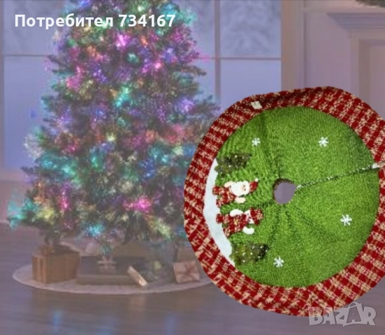 Празнично покривало за под елхата - Уют и стил за вашата Коледа, снимка 3 - Декорация за дома - 51881836