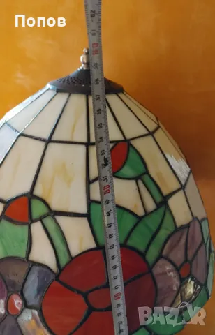 Голяма класическа лампа tiffany, снимка 3 - Антикварни и старинни предмети - 48265361