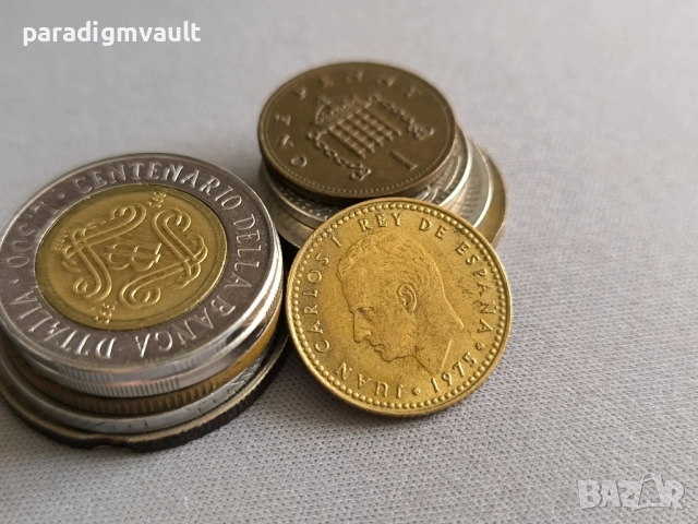 Монета - Испания - 1 песета | 1975г., снимка 2 - Нумизматика и бонистика - 52891345