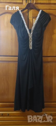 Черна официална рокля р-р L, снимка 1 - Рокли - 41642374