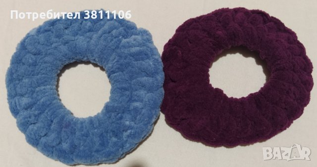 Ръчно плетени скрънчита (ластици за коса)- 6 броя, снимка 3 - Други - 41819700