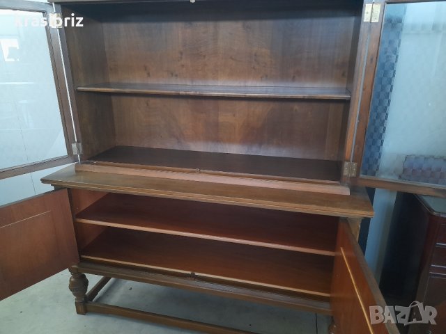 Шкаф с витрина Масив, снимка 6 - Гардероби - 21613117