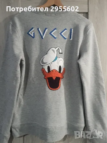 GUCCI Donald Duck сив суитчър XL