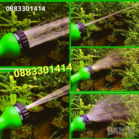 Разтегателен градински маркуч с накрайник различни размери, снимка 3 - Напояване - 49670924