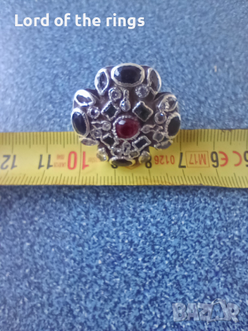 Уникален  сребърен пръстен с камъни, снимка 5 - Пръстени - 44709645