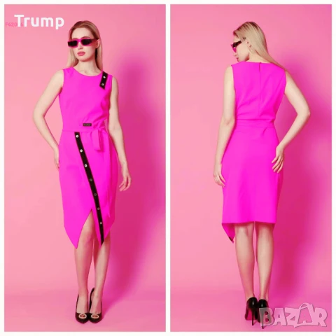 - 50 % елегантна рокля по тялото в.циклама, снимка 1