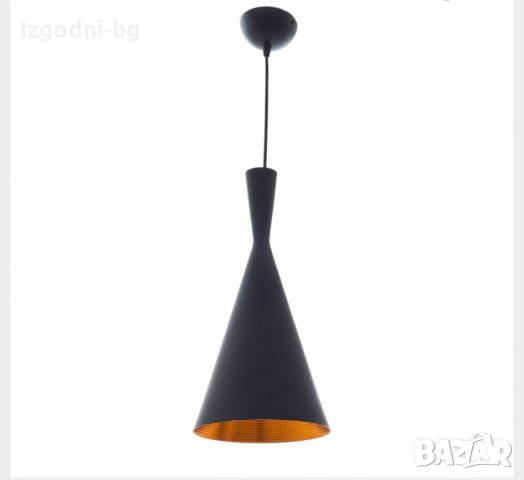 Черен метален пендел във винтидж стил!, снимка 1 - Лампи за таван - 42448588
