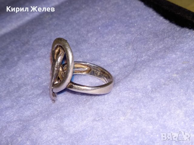ДВЕ СЪРЦА в ЕДНО РОМАНТИЧЕН НЕЖЕН АРТ ПРЪСТЕН СРЕБРО 925 РЪЧНА ИЗРАБОТКА ЛЮБОВНО БИЖУ 34614, снимка 6 - Пръстени - 39522064