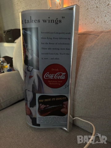 Coca Cola "Your thirst takes wings" Реклама Светеща кока кола Coca-Cola, снимка 5 - Колекции - 52875414