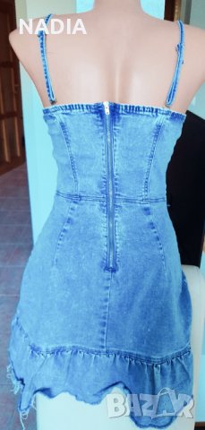 Дънкова рокла сукман на bershka , снимка 3 - Рокли - 42478845