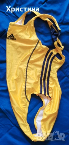 Оригинален цял бански Adidas - жълт, снимка 3 - Бански костюми - 51233319