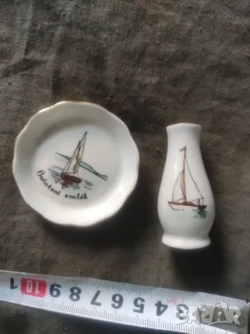 Продавам Унгарски порцелан : миниатюрна ваза и чиния