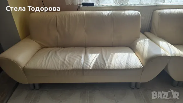 Кожени дивани 3ка и 2ка, снимка 2 - Дивани и мека мебел - 56197419