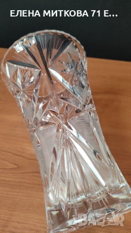Масивна и голяма кристална ваза, снимка 3 - Вази - 52497775