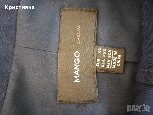 Сако имитация на дънков плат р-р ХС,С.Марка Mango, снимка 3 - Сака - 47537080