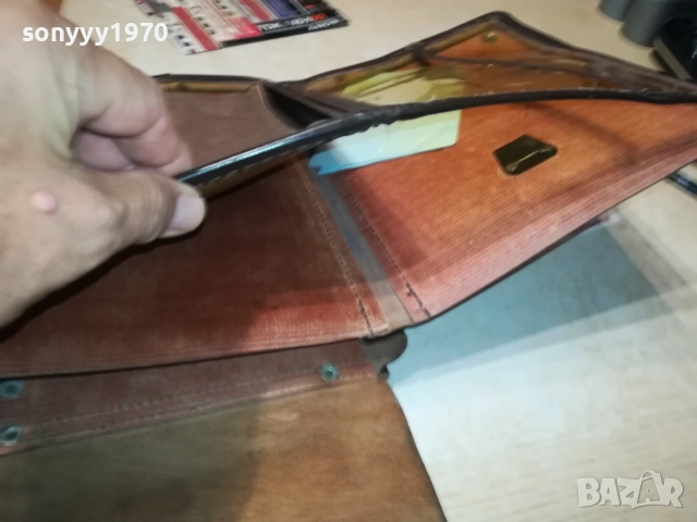 АНТИКА-СТАРА КОЖЕНА ЧАНТА 1008251941LCHERY, снимка 6 - Антикварни и старинни предмети - 51670625