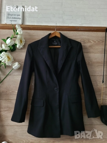 Нов черен издължен блейзър сако STRADIVARIUS , снимка 5 - Сака - 51752624