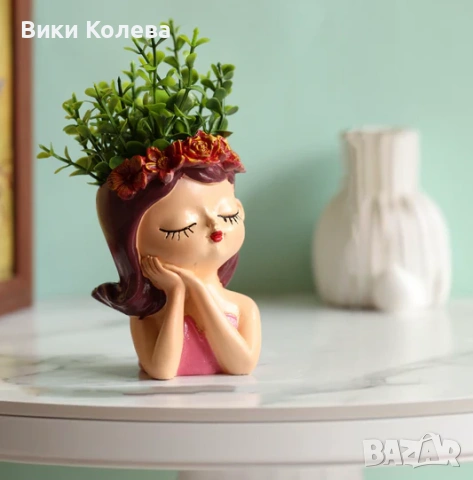 Силиконови молдове за арт кашпи "Мечтателка", снимка 2 - Форми - 53099454