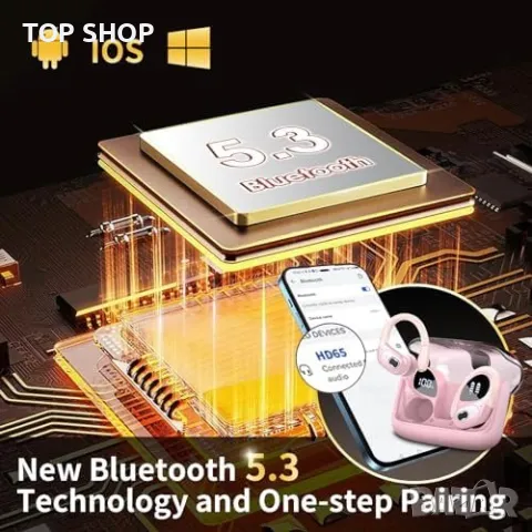 Нови Bluetooth 5.3 слушалки Безжични Водоустойчиви Earbuds за музика, снимка 6 - Bluetooth слушалки - 49450878