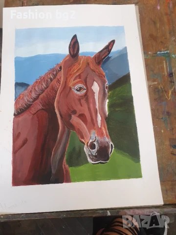 Картина с кон, снимка 3 - Картини - 50640778
