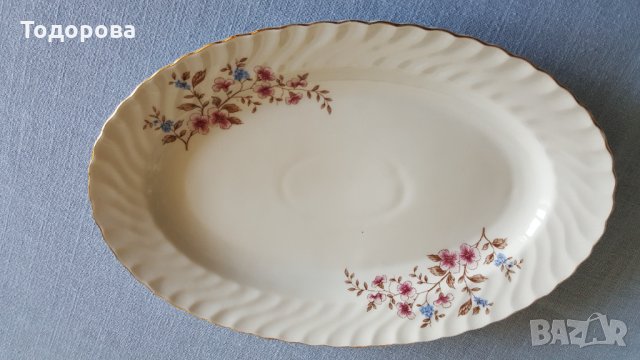 Голямо порцеланово елипсовидно плато- Китка- Нови пазар