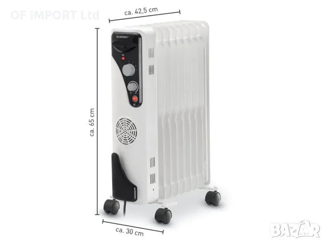 Маслен Радиатор SILVERCREST 2400W, снимка 4 - Отоплителни печки - 48064427