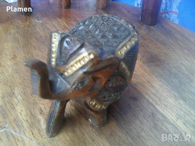 Дървено индийско слонче сувенир 2, снимка 3 - Други ценни предмети - 38771700