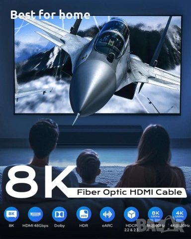 Оптичен HDMI кабел с дължина 65 фута/20 метра, снимка 5 - Друга електроника - 53390246