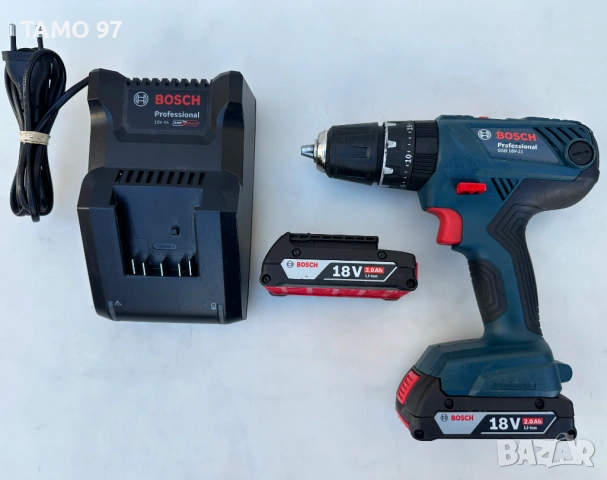 BOSCH GSB 18V-21 - Ударен акумулаторен винтоверт 18V като нов!, снимка 3 - Винтоверти - 53227543